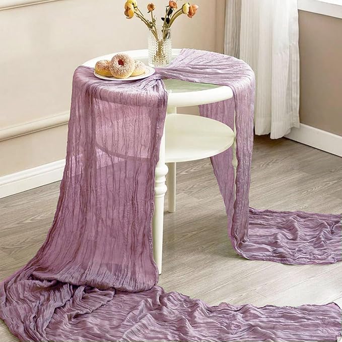 6Pack Lavender Cheesecloth Table Runner 20 x 120 inch Gauze Table Runner | - Image 7