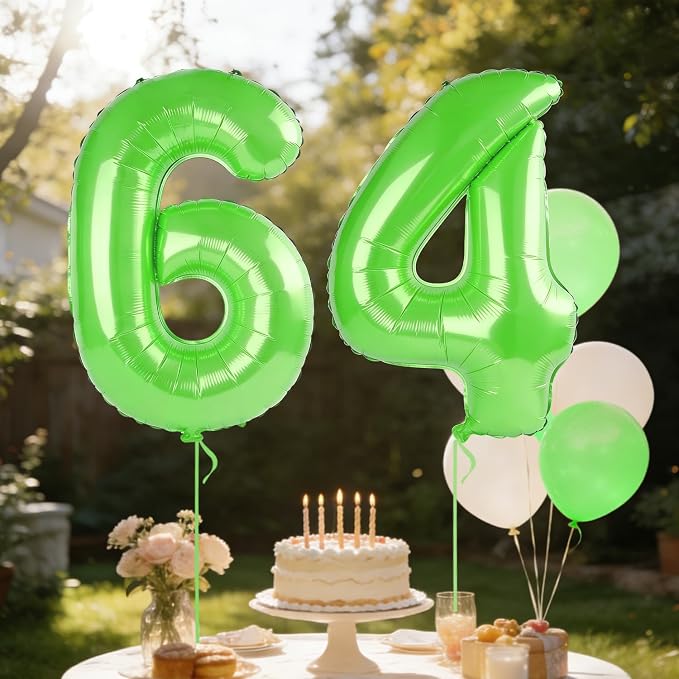 40 Inch Number 64 Balloons for 64th Birthday Party Decorations, 0-100 Fruit - Image 3