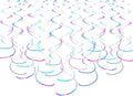 MISU Iridescent White Hanging Swirl Streamers by MISU