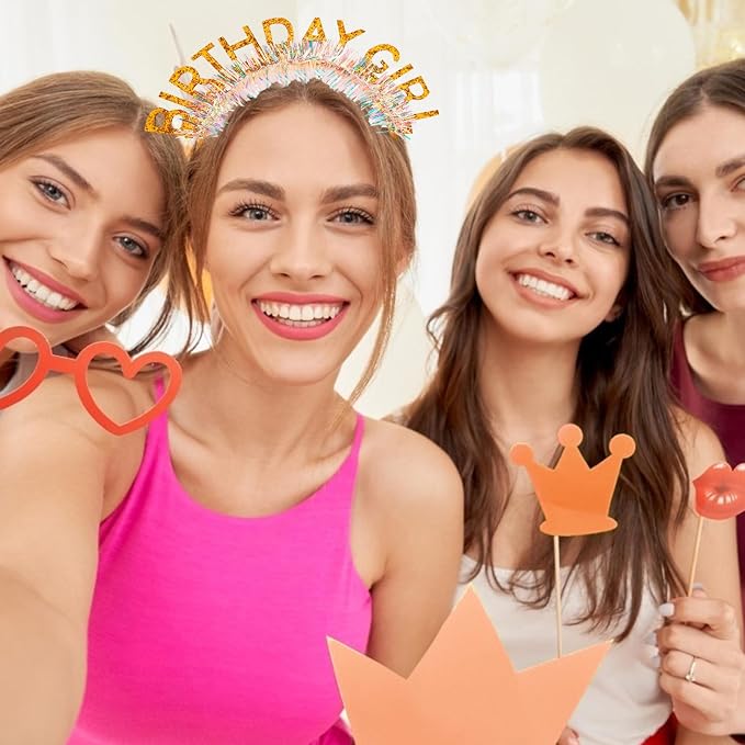 CIEHER Birthday Girl Headband Birthday Crown - Image 2