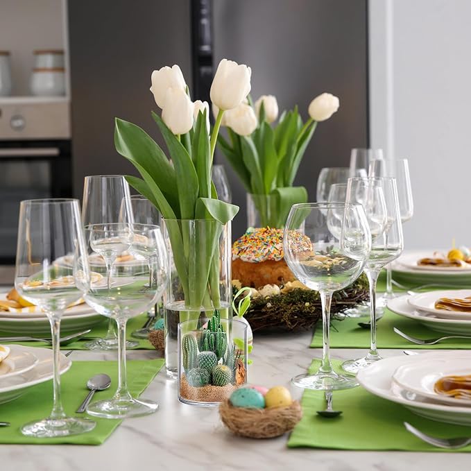 12 Pack Glass Cylinder Vases 4, 10 Inch Tall Clear Flower Vase Hurricane - Image 5