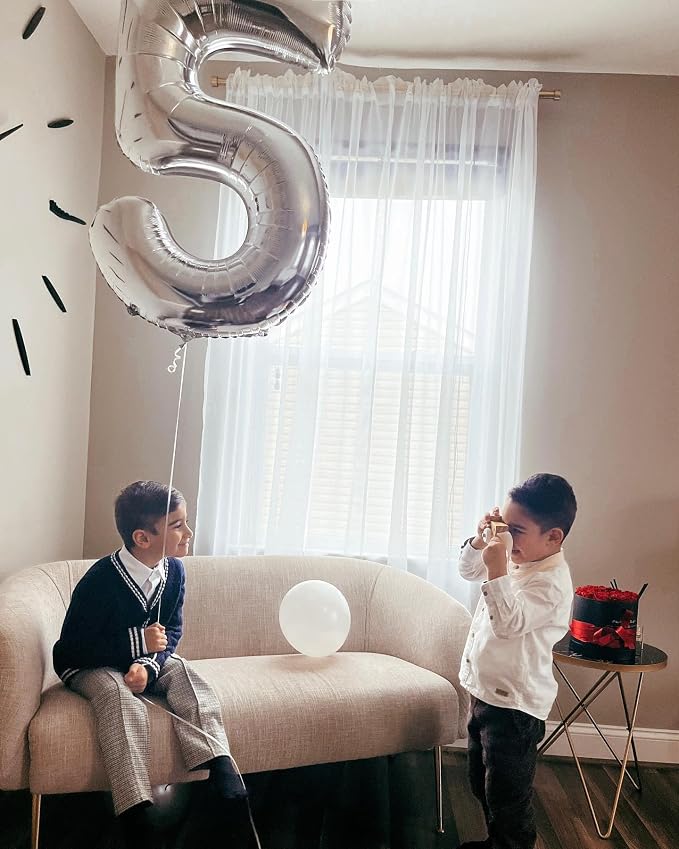Sliver Number 5 Balloon 40 Inch - Image 7