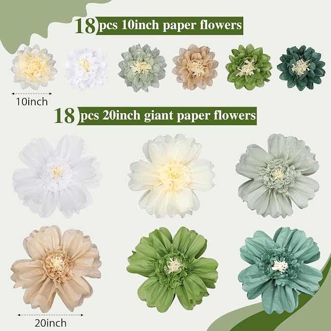 TaoBary Large Colorful Tissue Paper Flowers Giant Fiesta Paper Pom Poms - Image 2