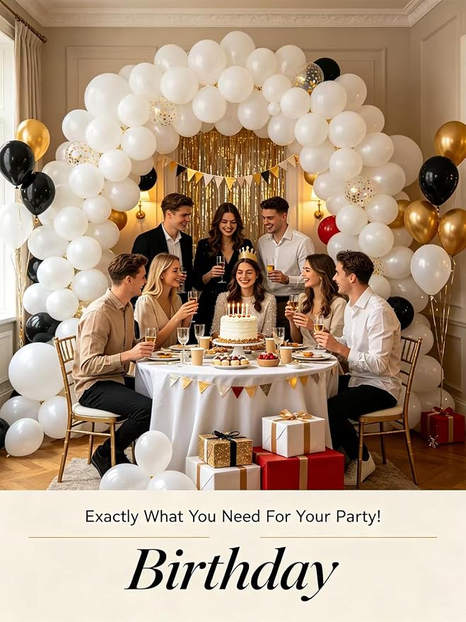 White Balloons 12 Inch 60 PCS White Latex Balloons - Image 9