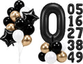 PartyWoo Number Balloons 40 Inch Black Number 0 Kit 25pcs by PartyWoo
