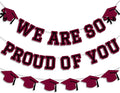 We Are So Proud Of You Banner Graduation Party Decorations Congrats Grad Cap by Unknown