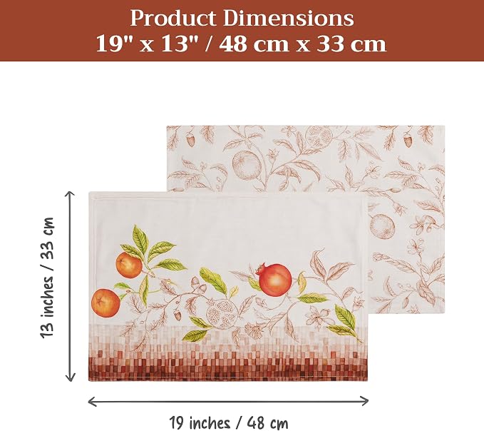 Maison d' Hermine Placemats Set of 4 Reusable 100% Cotton | Cloth Place Mats - Image 7