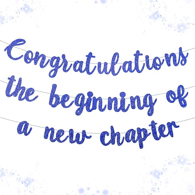 Pre-Strung New Journey Party Decorations Congratulations Banner The Beginning by Unknown