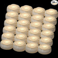 Aignis 24pcs Flameless LED Floating Candles, White Rose Plastic Tealight Battery Operated, 120+ Hours Glow Time, Cozy Light for Romantic Pool/Bathtub/Hot Bath/Wedding Centerpiece Decor(D2.83*H1.42)