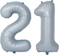 40 In Matte gray Number Balloon Helium Foil Mylar Birthday Balloon Digit 21 | by Exquisitehighqualitypartydecorationstomeetyoureveryneed%EF%BC%81