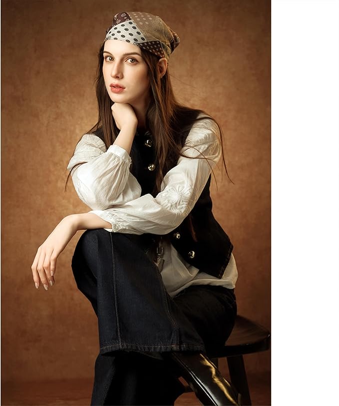 UrcTepics 6×8 ft Brown Fabric Photo Backdrops, Classic Abstract Texture Backdrop - Image 2