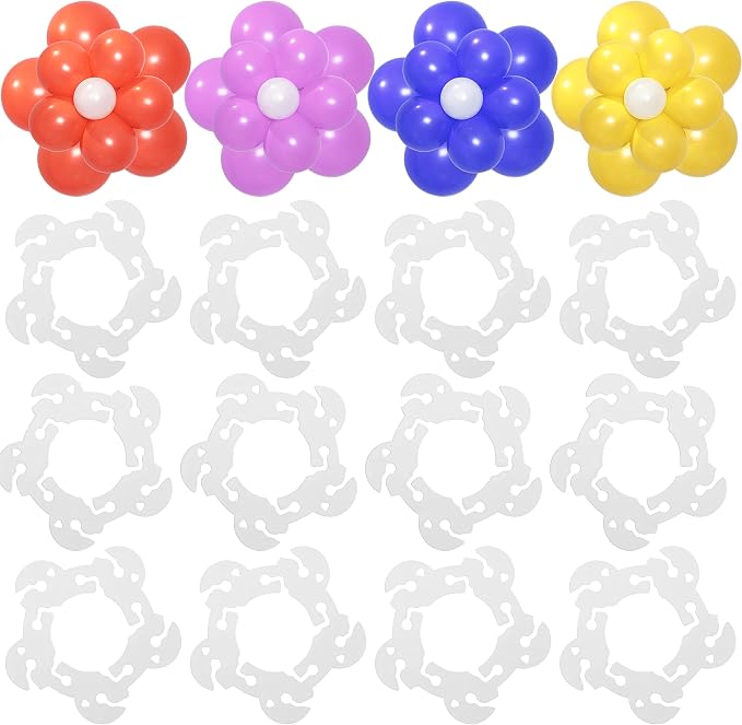 100 Pieces Flower Balloon Clips Balloons Holder Balloon Arch Clips by BHUCUTU