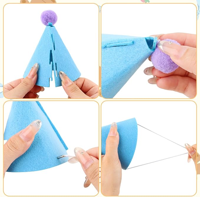Hxezoc 10 Pcs Colorful Mini Party Hats - Image 6