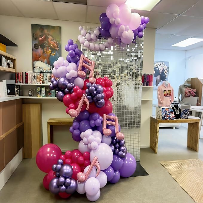 Pink and Purple balloons Arch Kit, 18 12 10 5 inch, - Image 6