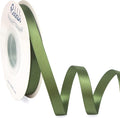 Ribbli Moss Green Satin Ribbon, Double Faced Satin 3/8 inch x Continuous 25 by Ribbli