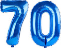 40 Inch Number 70 Balloons for 70th Birthday Party Decorations, 0-100 Dark Blue by FOBELEC