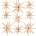 9Pcs Beige Star Balloons, Large Explosion Star Foil Balloons, Cream Caramel by Dagelar