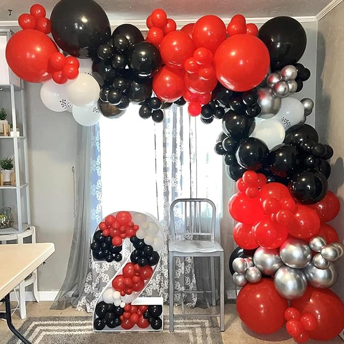 Red and Black Balloon Arch Kit, Graduation, Anniversary, Prom Decorations - Image 6