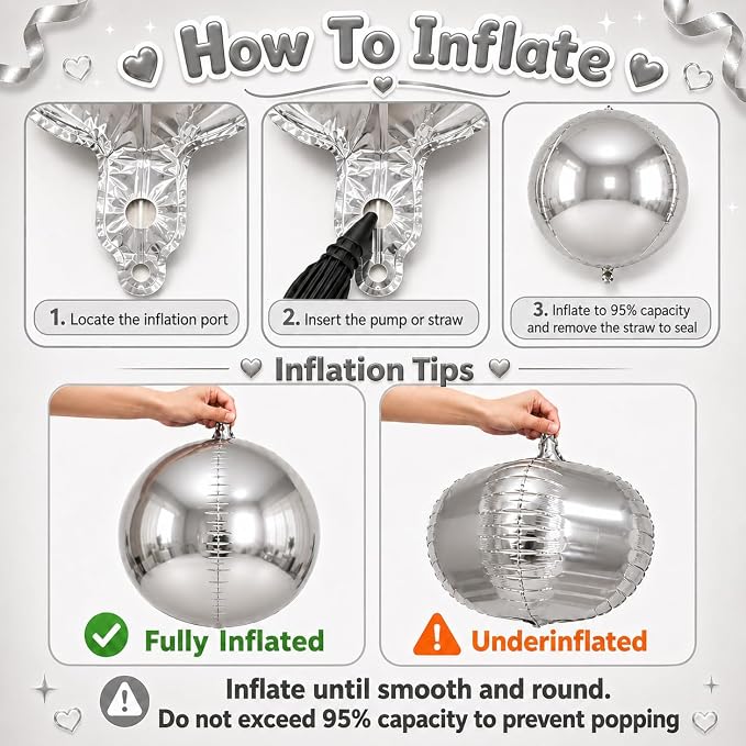 Silver Round Foil Balloons - Image 4