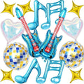 Music Party Decorations, Iridescent Disco Ball Guitar Four-Point Star Foil by Unknown