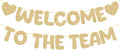 BLMHTWO Pre-Strung Welcome to The Team Banner, Champagne Gold Glitter Office by BLMHTWO
