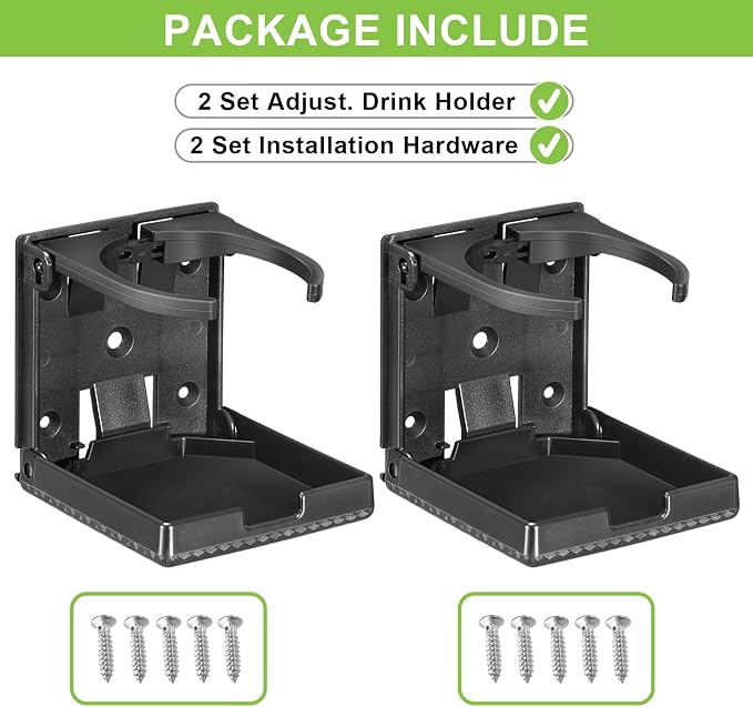Spurtar 2pcs Boat Cup Holder 2.36-3.94'' Adjustable Foldable | Suitable - Image 9