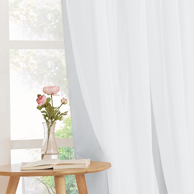 PONY DANCE Sheer Curtains 95 inches Long, 52 x 95 inches - Image 5