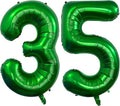Number 35 Dark green Balloons 40 Inch Giant Dark green Foil 35 Helium Balloons by LHOAVWE