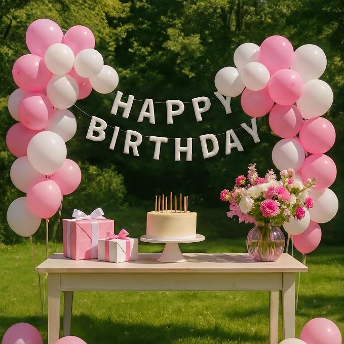 Pre-strung Happy Birthday Banner Sign Reusable Felt Happy Birthday Garland - Image 6
