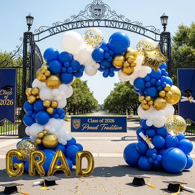 Graduation Balloon Arch Kit, 1 Foil Star, 5 Confetti Balloons, Grad Prom College - Image 5