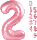 Number 2 Balloons 40 Inch for 2 22 Birthday Party Decorations, Pastel Pink | by Mluchee