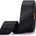1-1/2 Inch 60 Yards Black Solid Satin Ribbon by Unknown