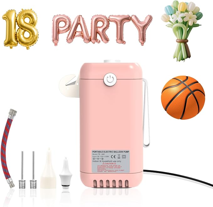 Balloon Pump Electric Air Pump for Long Balloon, 260/160 Balloon Inflator Pump by Kusamue