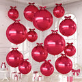 Burgundy Round Foil Balloons by Dagelar