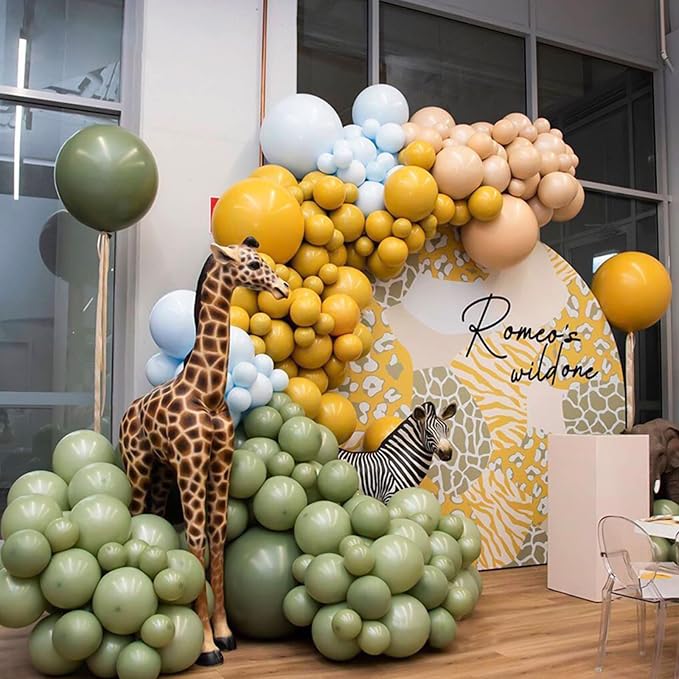 100pcs Sage Green Balloons 18 inch +12 inch +10 inch +5 inch Party Eucalyptus - Image 7