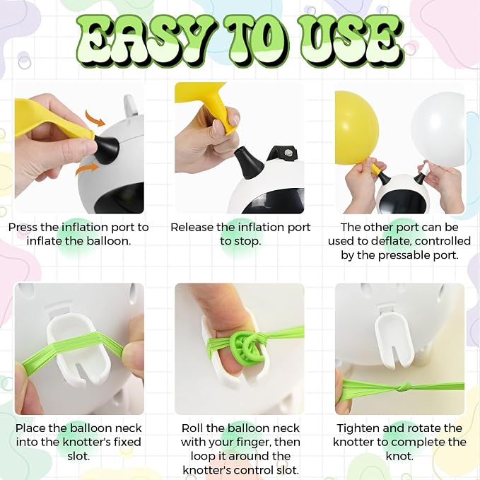 Balloon Pump Electric, Portable Balloons Inflator Air Pump - Image 6