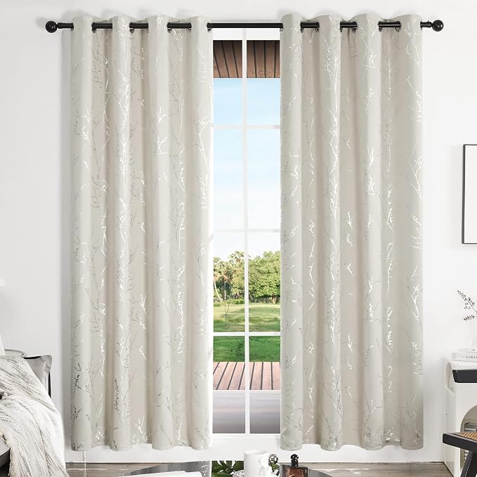 Deconovo Blackout Curtains, Light Beige Thermal Grommet Drapes, Privacy Window by Unknown