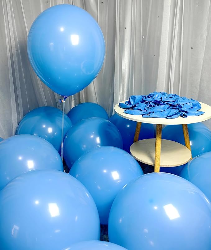 90 Pack Light Blue Balloons 18 Inch Blue Latex Large Balloons - Image 5