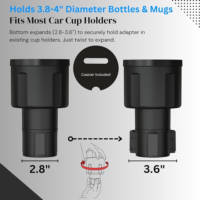 Extra Wide Car Cup Holder Expander - Image 4