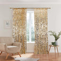 HH 9x8FT Gold Big Sequin Backdrop Curtains, Shimmer Payette Sequin Backdrop by Unknown
