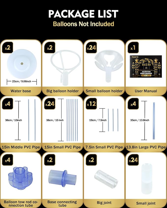 Pro Series Balloon Column Kit Set of 2, 5ft Floor Balloon Tower - Image 6