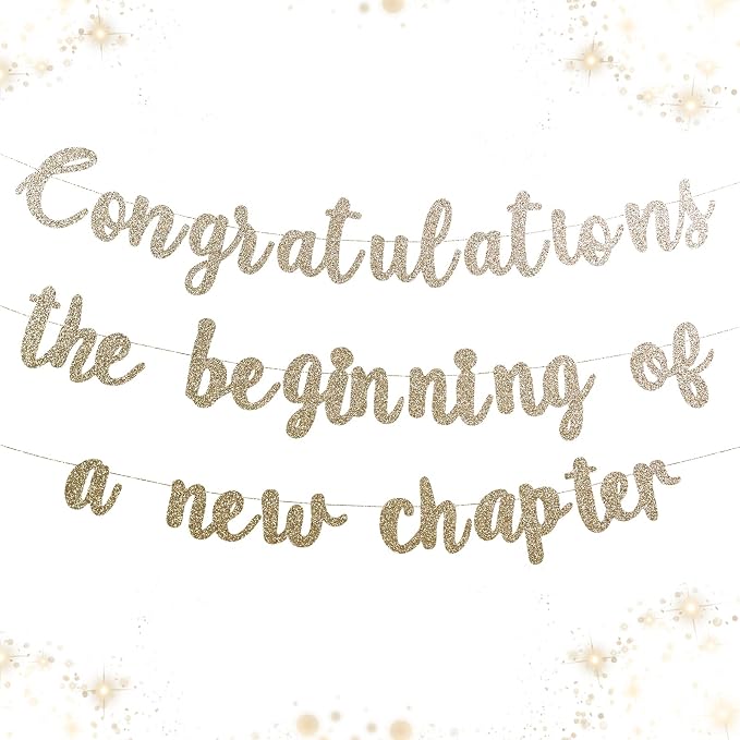 Pre-Strung New Journey Party Decorations Congratulations Banner The Beginning by Unknown