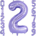 Purple Number 2 Balloon 40 Inch, Big Large Foil Helium Number Balloons by AIQINHU