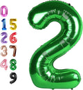 2 Balloon 40 inch Dark Green Number Balloons by Enyeopd