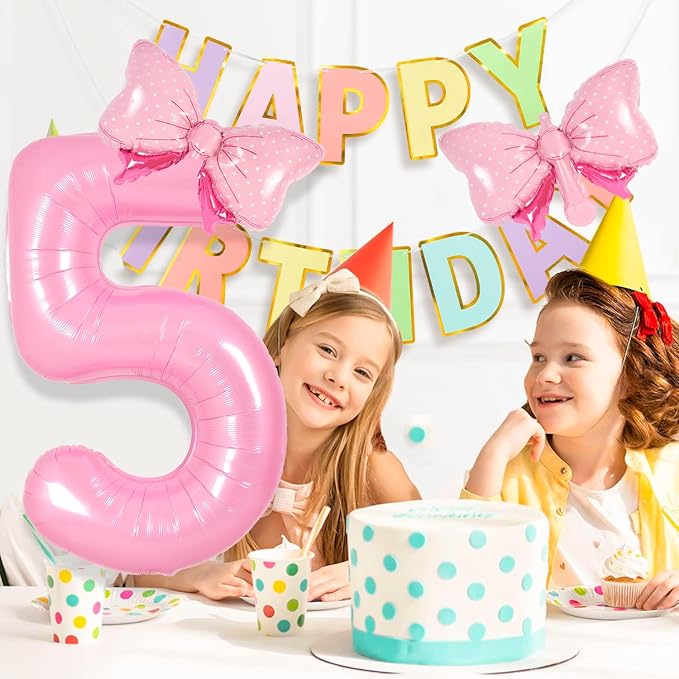 Pink Coquette Birthday Decorations 33 Balloon Numbers - Image 4