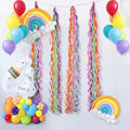 52IN 10PCS Rainbow Swirls Tassel Hanging Garland Party Decorations by WELBAHOM