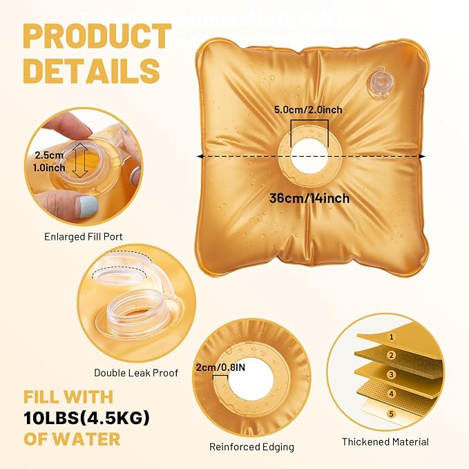 4 Pcs Water Weight Bags for Balloon Column Stand and Balloon Arch | Upgraded - Image 3
