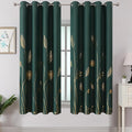 Green Blackout Curtains 63 Inches Long, Room Darkening Curtains by ESTELARTEXTILER