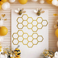 Silipull 2 Pcs 22 x 12 Inch Large Wood Honeycomb Decoration Honeycomb Wall by Silipull