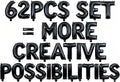 62 Pcs Black Letter Balloons, Custom 2 Set A-Z Set by GOGAKIE